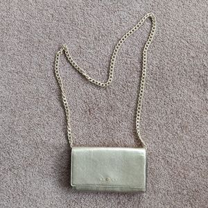 JCrew Gold Leather Purse